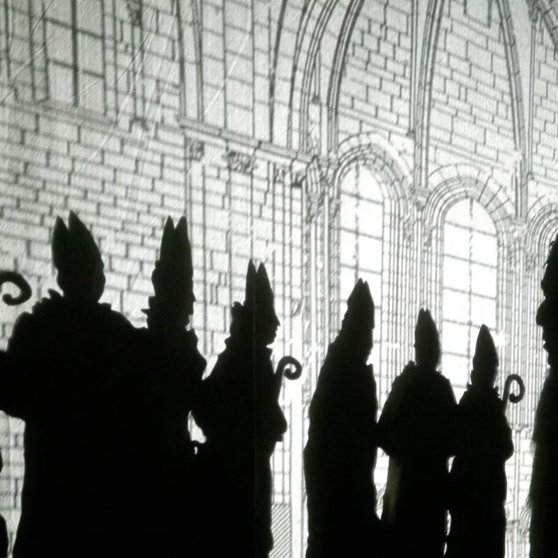 Schattensilhouetten vor dem Bamberger Dom – Theater der Schatten